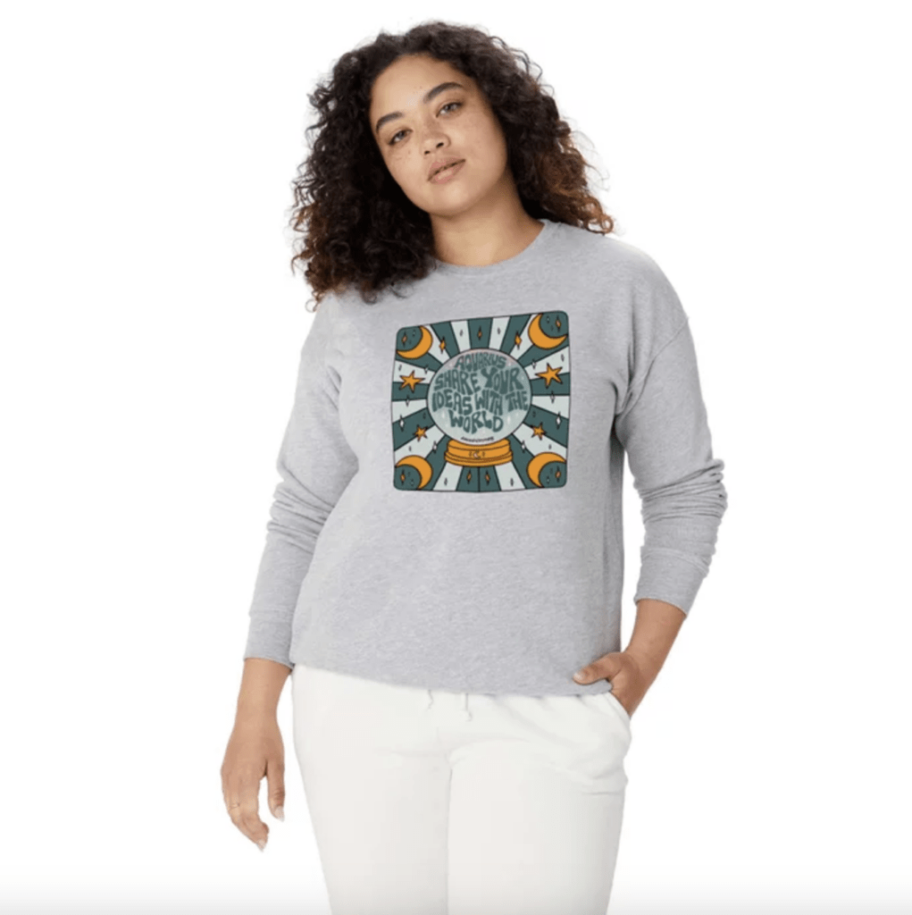 Aquarius crystal ball crewneck sweatshirt